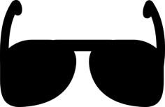Glasses For Sun Protection Outline Svg Vector, Free Vectors File